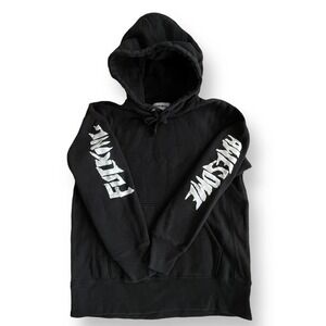 Fucking Awesome Vampire Hoodie with Sleeve Graphic Text Size Small FA LE F*cking
